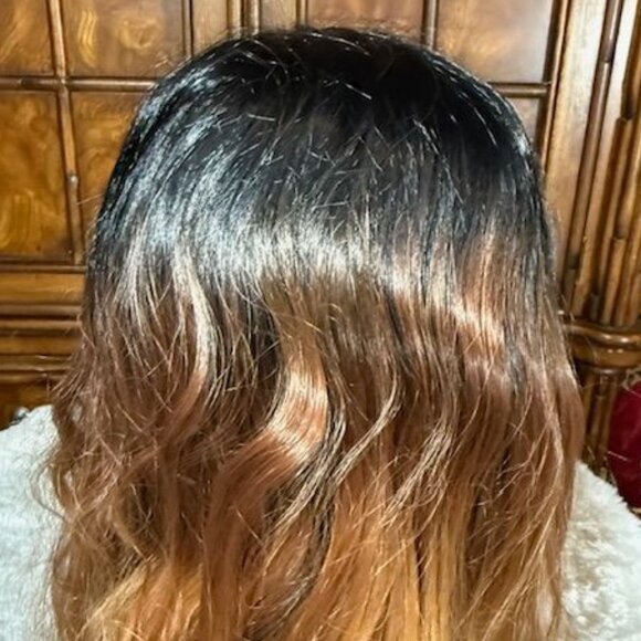 NWOT Ombre 30" Super Dense Lace Front Part Loose Wavy Synthetic Wig - Picture 6 of 16